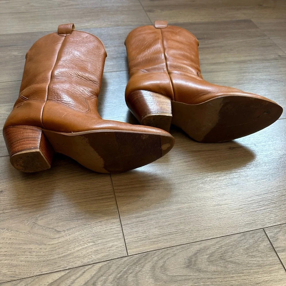 RARE VTG Levi's Boots 1984 Olympics Tan Cowboy Boots Size 8 - Picture 4 of 7